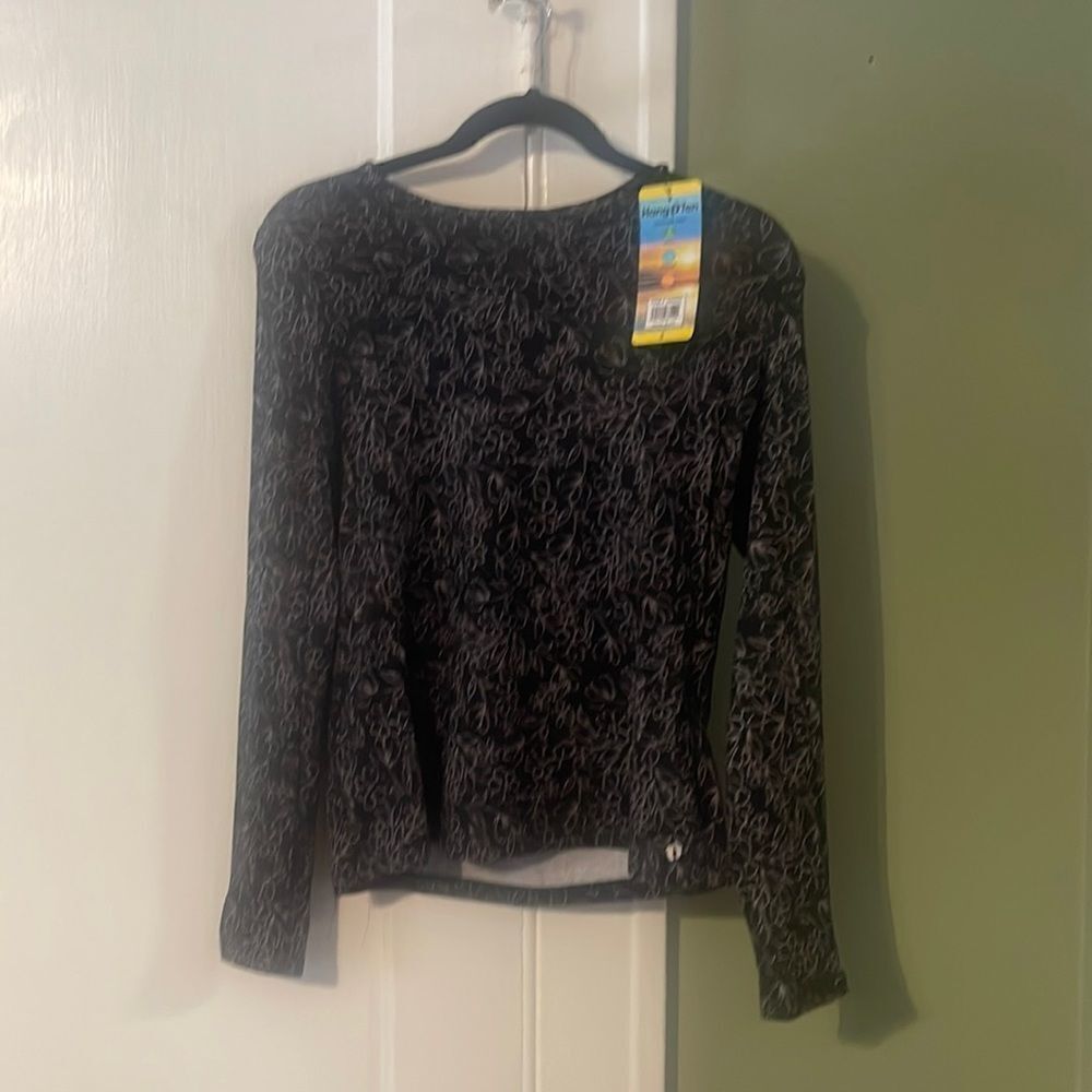 Hang Ten Ladies' Sun Tee UPF 50+ protection Black Small - Picture 4 of 5